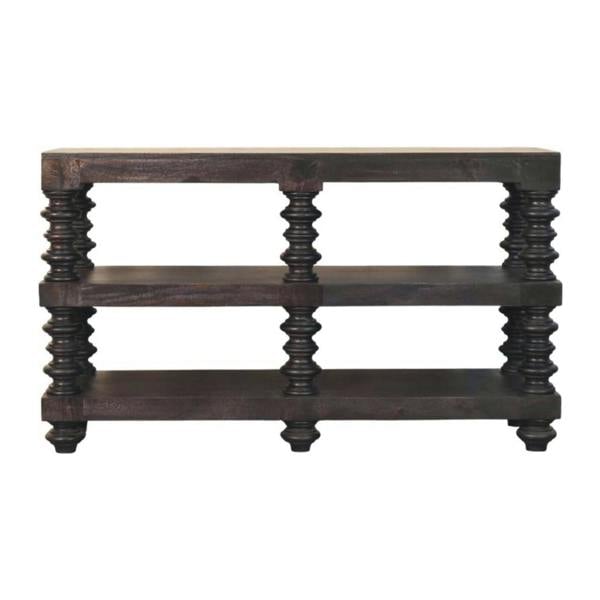 Artisan Furniture Spindle Shelf Console in Carbon Ash