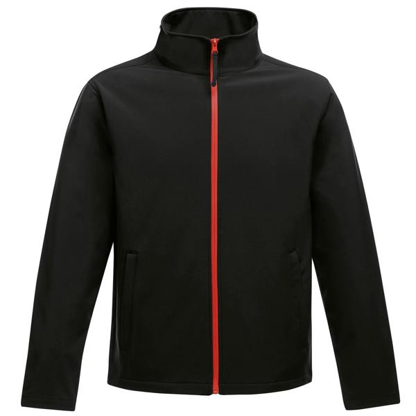 Regatta Standout Mens Ablaze Printable Softshell Jacket - Black/Classic Red - 
