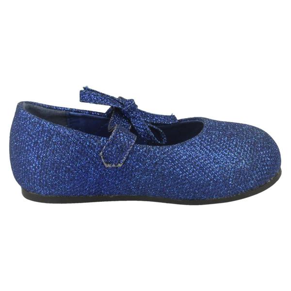 Spot On Girls Spot On Flat Shoe With Glitter Bow Decoration