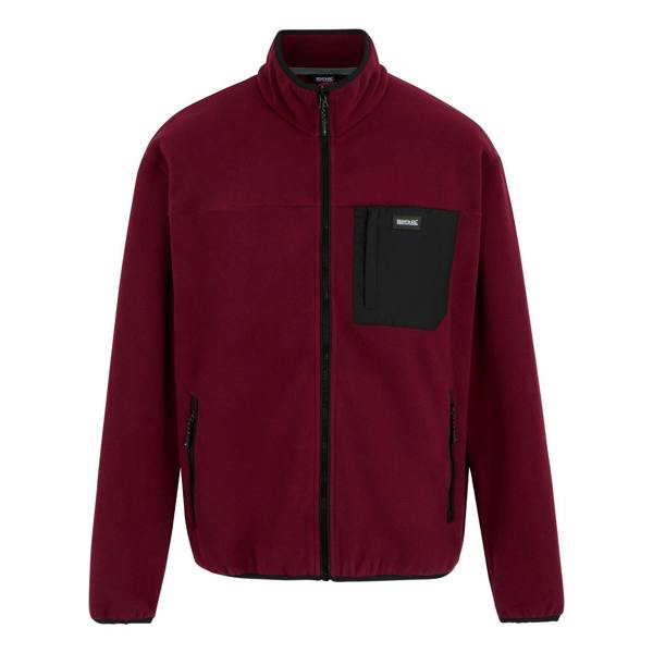 Regatta Mens Frankie Full Zip Fleece Jacket - Dark Maroon - 