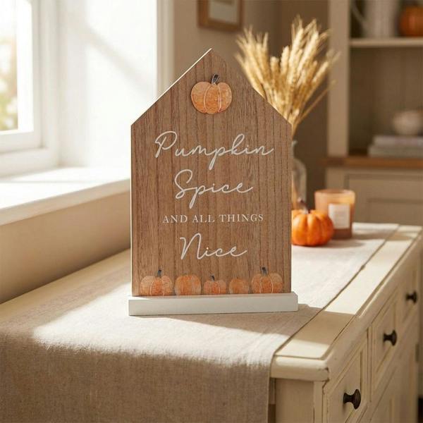 Garden Greatness Pumpkin Spice And All Things Nice House Plaque