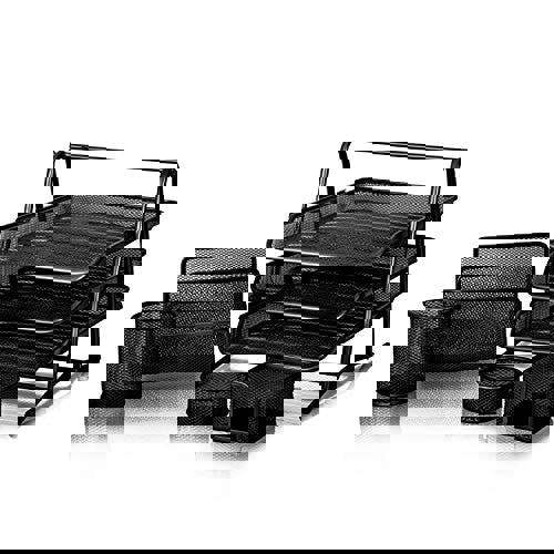 KAV MESH Office Set of 5 Pices 3 Tier/Layers/Trays Letter/Filing/Paper Tray, Letter Shelf, Pencil-Cup, MEMO Holder