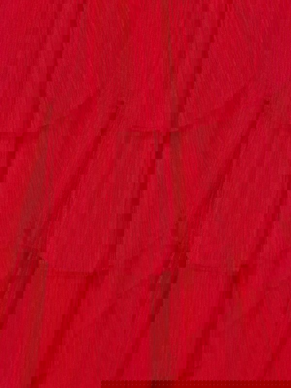 Marchesa Girls Pleated Tulle Flounce Gown in Red