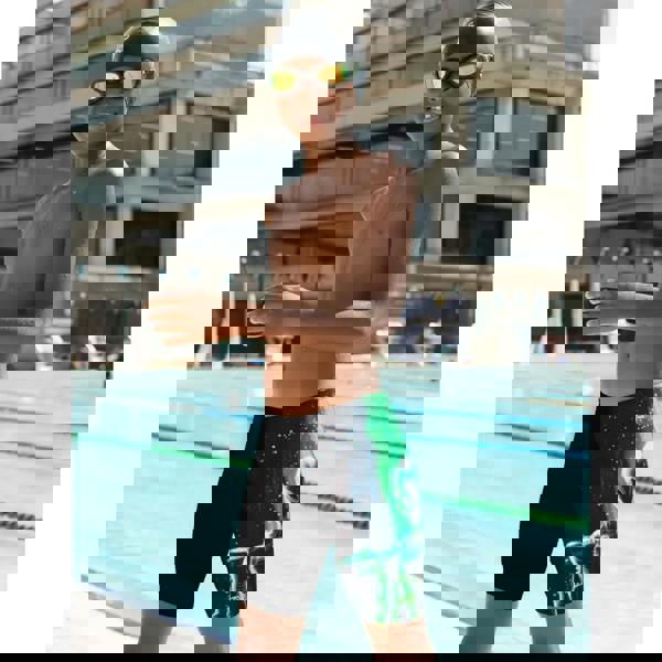 Zoggs Boys XFile Mid Swim Jammer - Black/Green