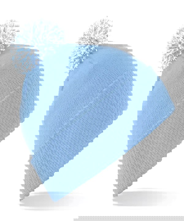 Beechfield Unisex Beechfield Snowstar Rib Knit Acrylic Pom Beanie {BC450}