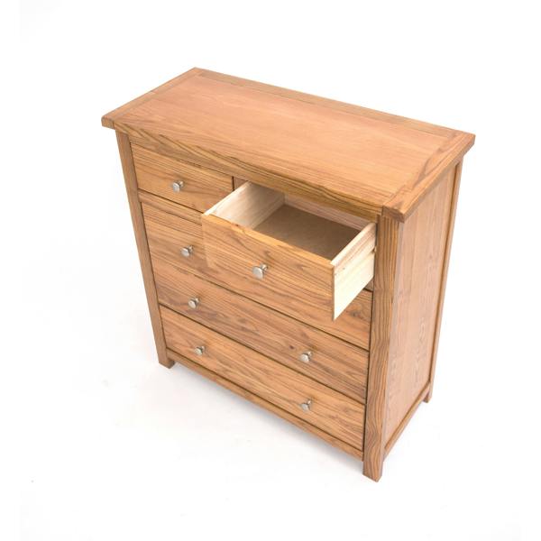 Cabinet Bits Trivento 5 Drawer Chest of Drawers Chrome Knob