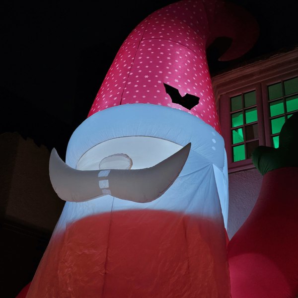 Samuel Alexander Giant: 20ft (6m) Outdoor Inflatable Light up Christmas Gonk with Raised Arm & LEDs