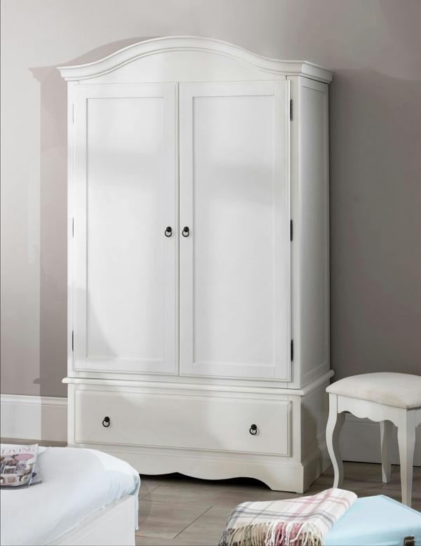 Romance Double Wardrobe With Drawer. French 2 Door Wardrobe