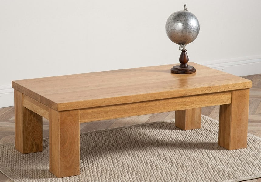 That's Furniture Dakota Chunky Oak Coffee Table for Living Room - 122cm