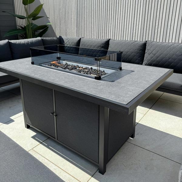 DS Living Aluminium Firepit Corner Sofa Set
