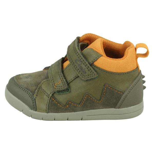 Clarks Boys Clarks Hook & Loop Casual Ankle Boots Rex Park