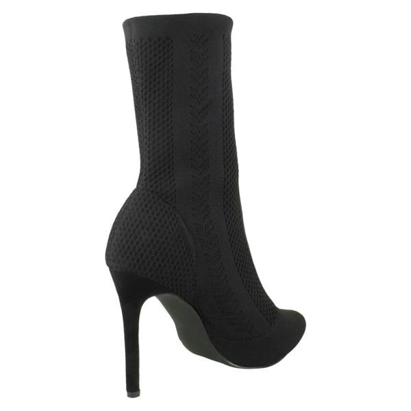 Anne Michelle Ladies Anne Michelle High Heel Knitted Calf Boots
