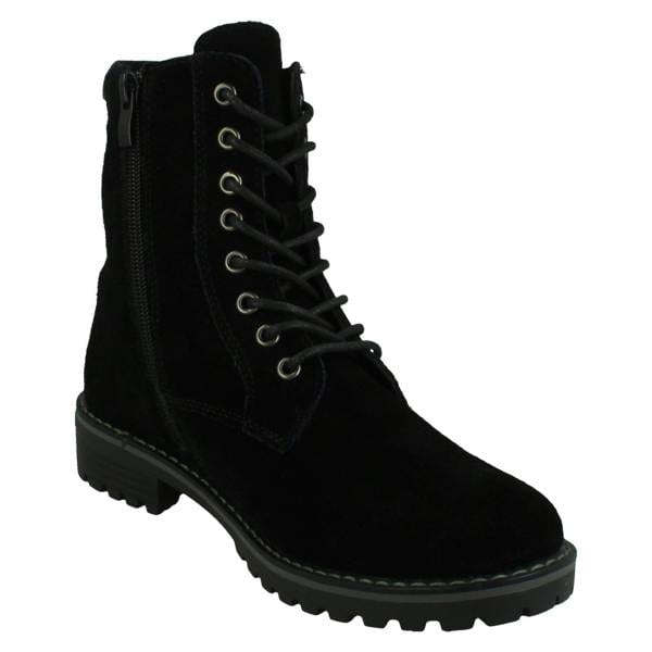 Spot On Ladies Spot On Low Lace Up Ankle Boot with Inside Zip F51206