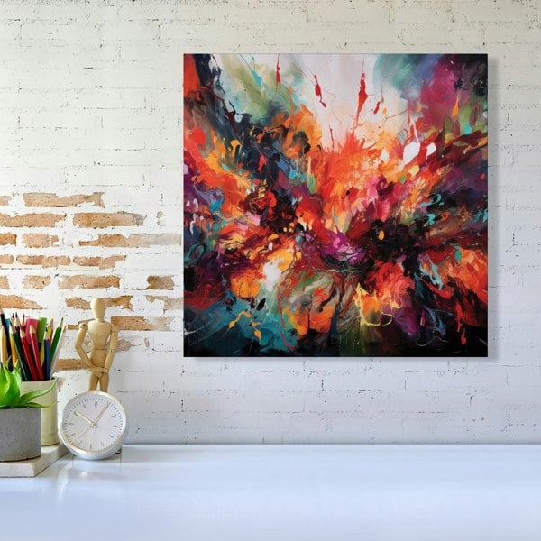 Warren Reed A Vibrant Abstract Painting Of Halloween Canvas