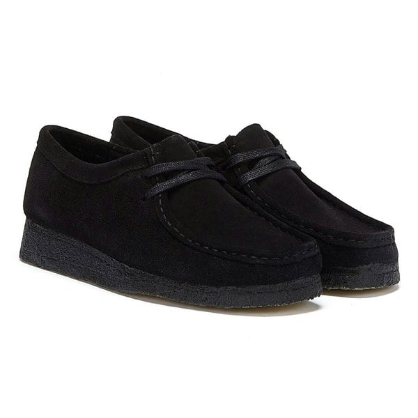 Clarks Originals Wallabee Suede Womens Shoes - Black