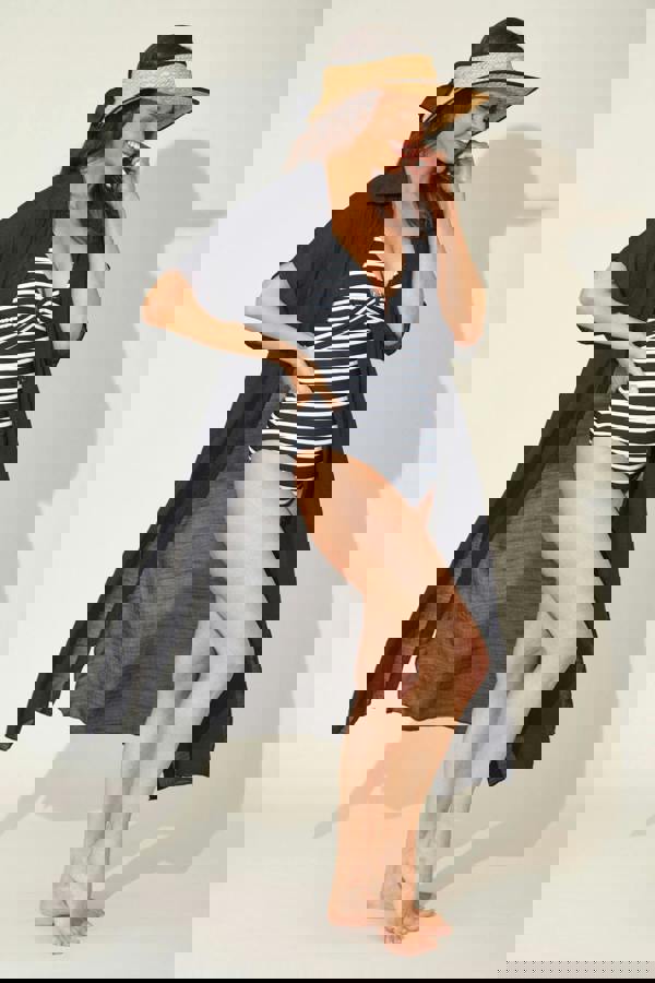 Long Button Through Beach Shirt