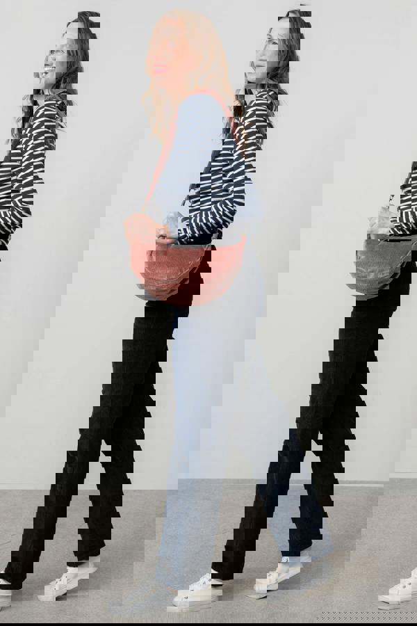 Lily & Me Jumbo Cord Crossbody Bag Antique Rose