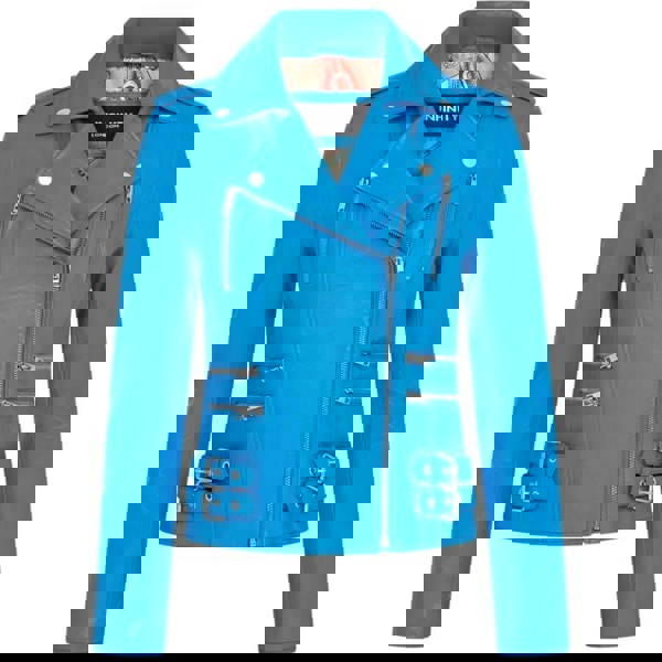 Leather Company Women's Real Lamb Nappa Leather Vintage Biker Jacket