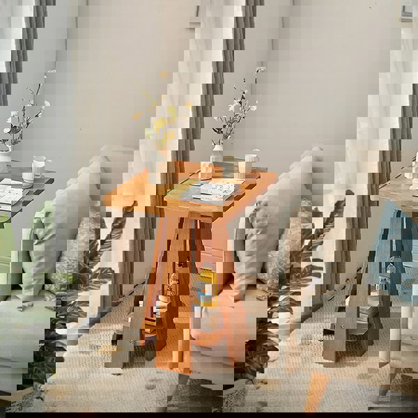 Eva Dne Side Table With Storage, Solid Wood-Weilai Concept-Weilai Concept