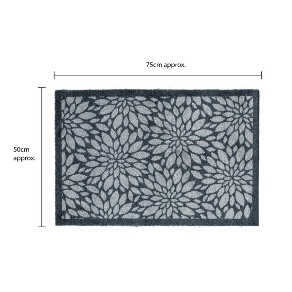 JVL Mega Mat Machine Washable Entrance Runner and Doormat Set, Flowers