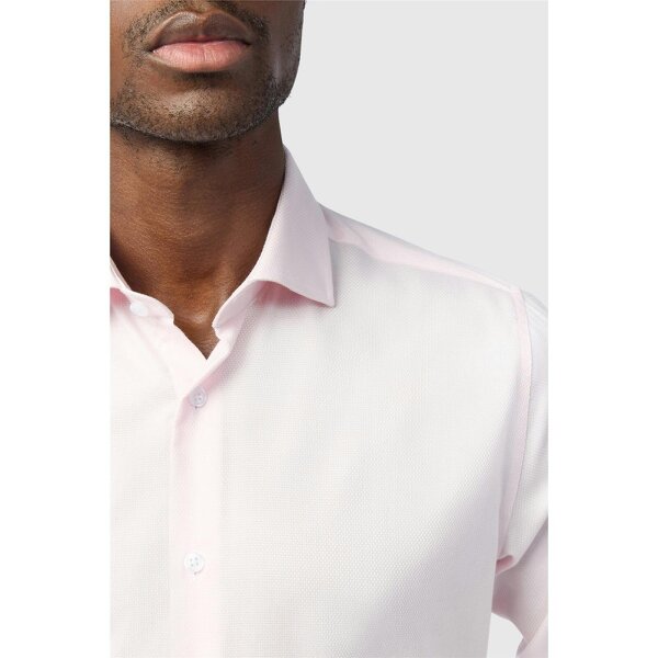 Alexandre Silver Alexandre Tailored Fit Pink Non-Iron Textured Shirt