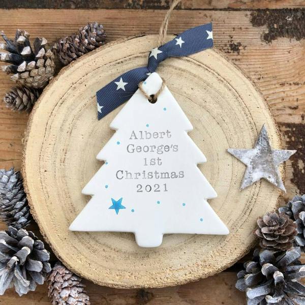 Personalised Baby's First Christmas Tree Ornament - lifestyle shot