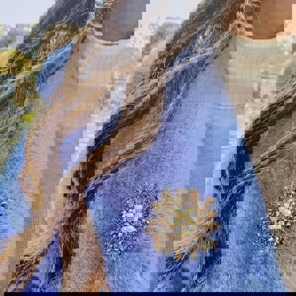 Winter Headband Gold with Pearl Brooch