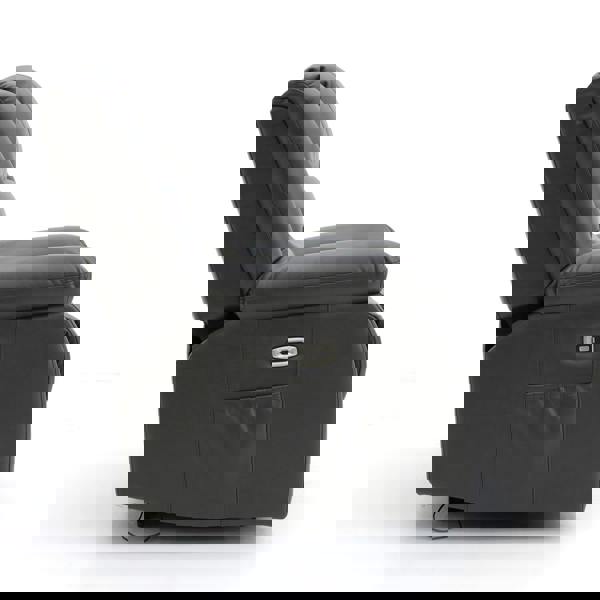 Furnishings For Less Arlo Black or Grey Leather Like Electric Reclining Sofa Suite 3 + 2 USB + Drinks Tray