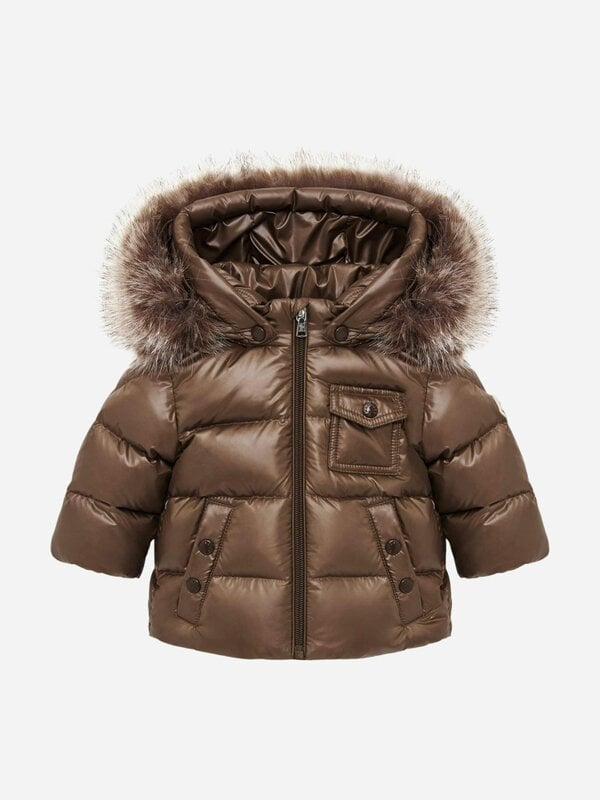 Moncler Enfant Baby Boys Down Padded K2F Jacket in Brown