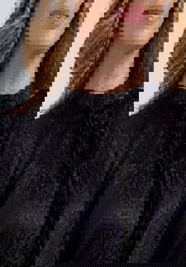 Jacquard Mini Dress in Black