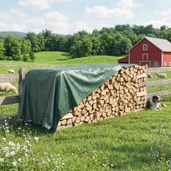 3 x 4m Waterproof Tarpaulin, 90GSM Tear-Resistant PE Tarp with Reinforced Grommets, UV Protected Cover