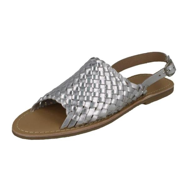 Leather Collection Ladies Leather Collection Weave Vamp Sandals F00188