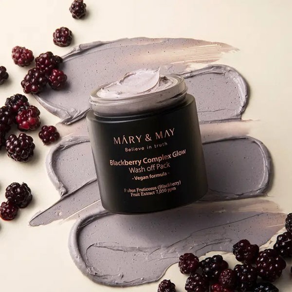 MARY & MAY Blackberry Complex Glow Wash Off Mask 125g