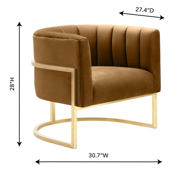 Furniture Edit Magnolia Cognac Velvet Chair