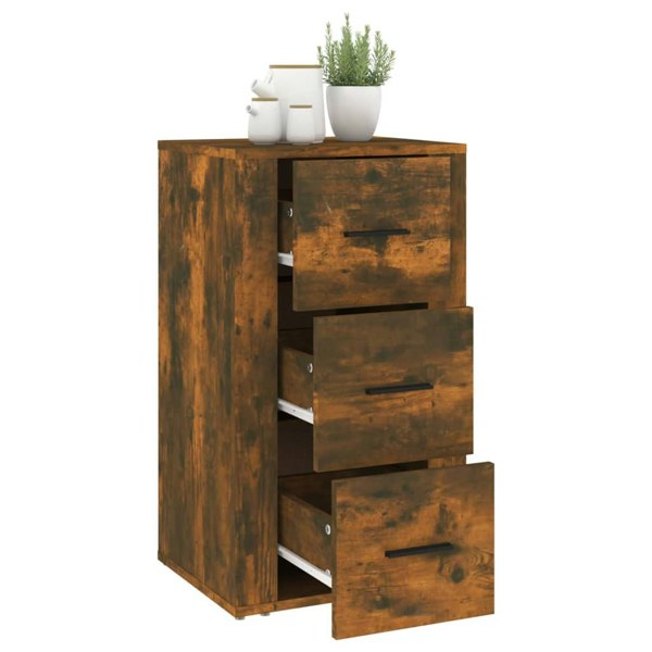 Berkfield Sideboard Smoked Oak 40x33x70 cm Engineered Wood