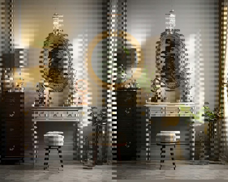 Modern Waterfall Design Gold Pendant Shade with Clear Acrylic Droplets and Beads Image 6