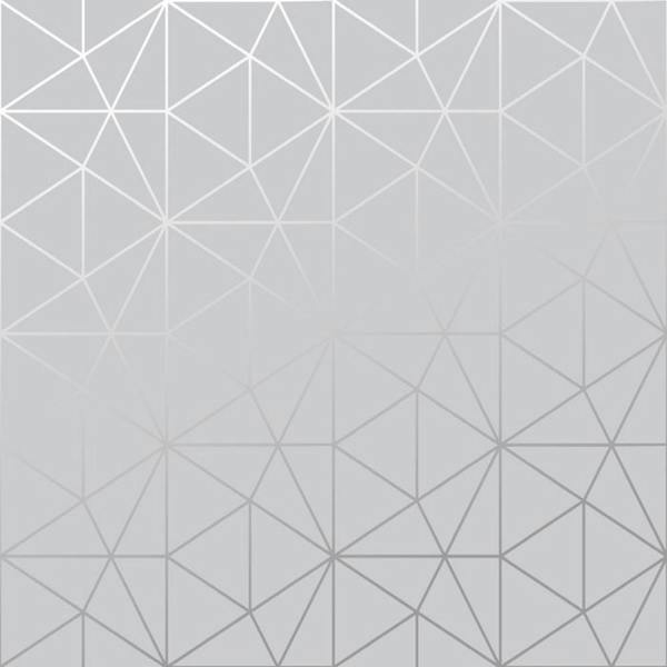 World Of Wallpaper Metro Prism Wallpaper - Grey/Silver