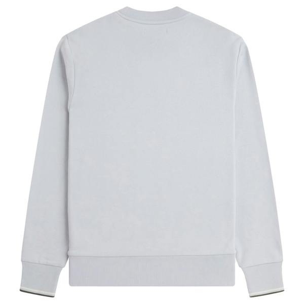 Fred Perry Crew Neck Sweatshirt Dusky Blue/Ecru/Laurel Wreath Green