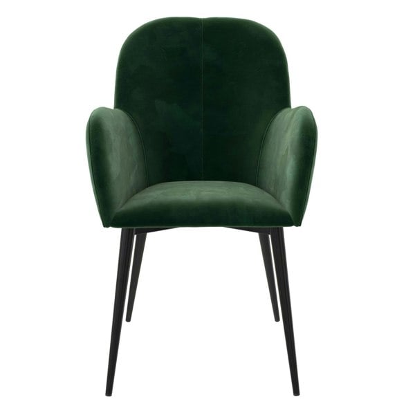 Dorel Home Fitz Dining Chair in Velvet Green