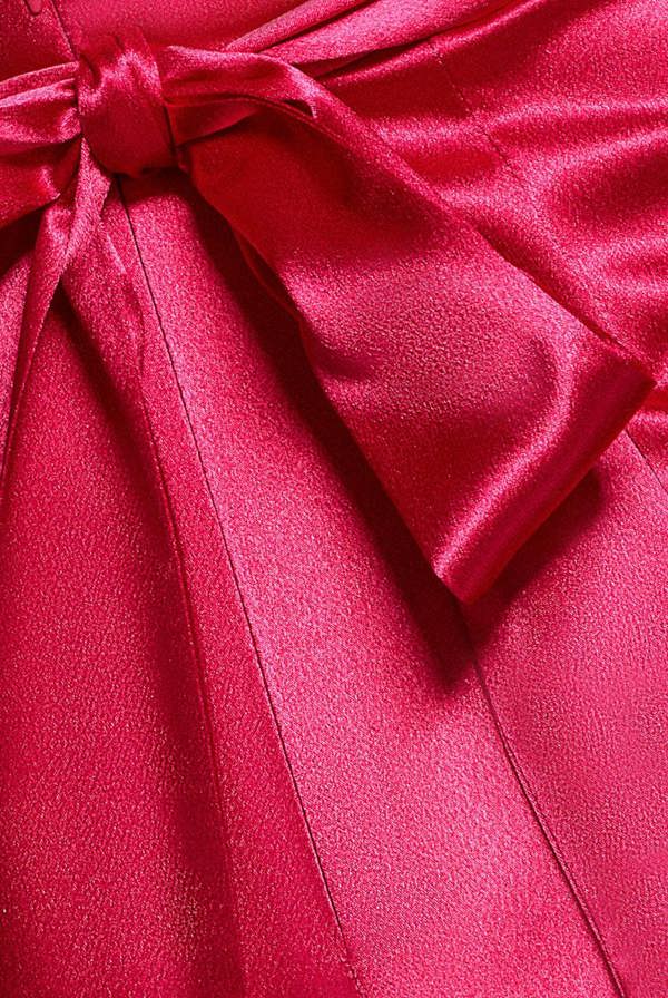 Satin Cowl Neck Jumpsuit - Cerise TR234VP