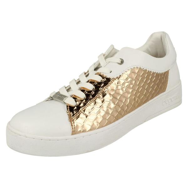 Bugatti Ladies Bugatti Reptile Detailed Lace Up Trainers 421-29102-5059-2034