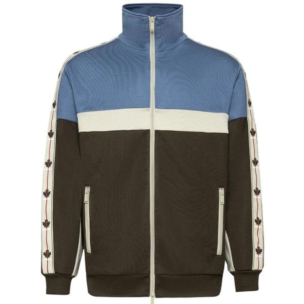 DSQUARED2 Maple Leaf Tape Blue Track Jacket M