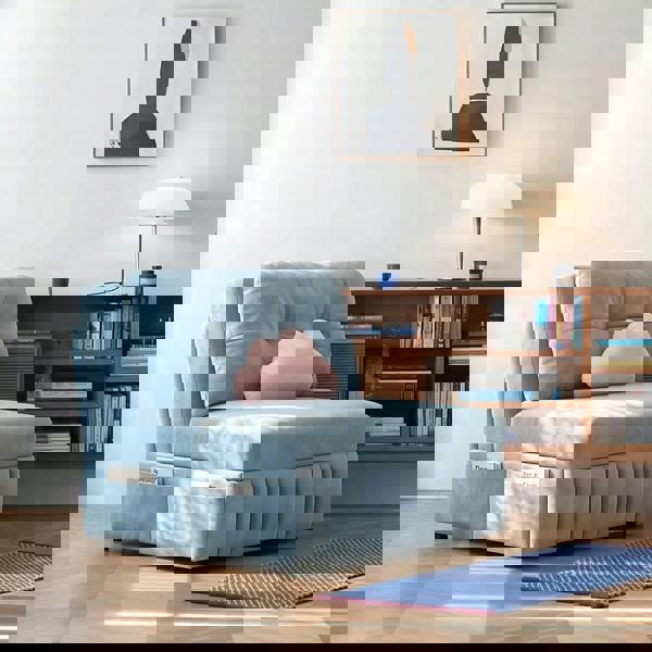Weilai Concept Mehta Single Seater Sofa Bed, Two Seater Sofa Bed, Blue