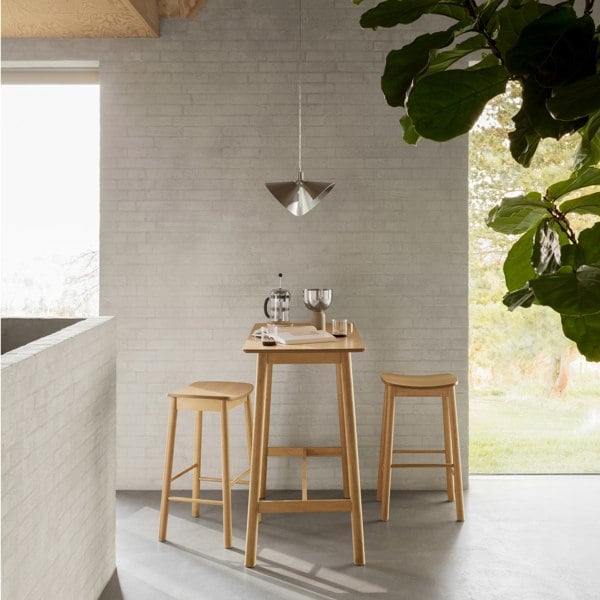 Furniture To Go Barlow Bar Stool Without Back in Matt Oak Set of 2