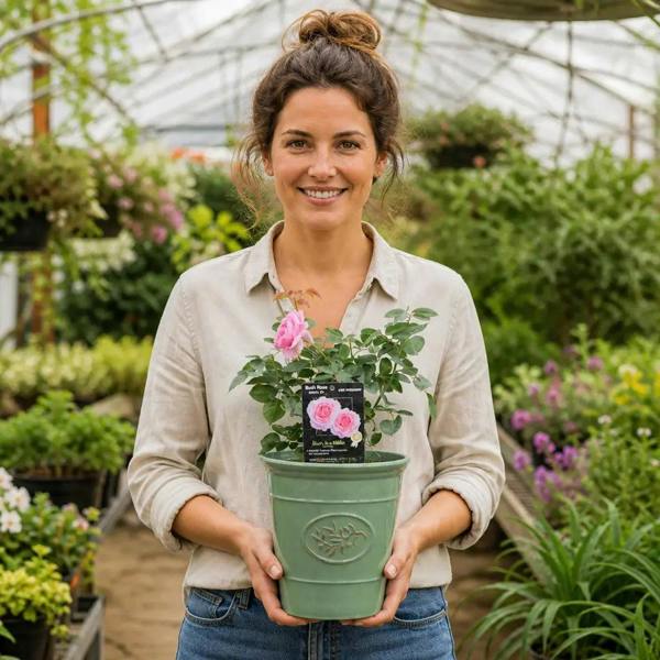 3L Mum In A Million Pink Rose Bush - Beautiful Flowering Plant Gift