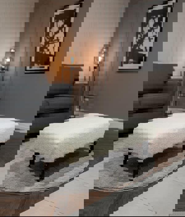 ISTOOLS Cuddle Fabric Off-White Footstool – Comfortable, Stylish, and Multi-Purpose