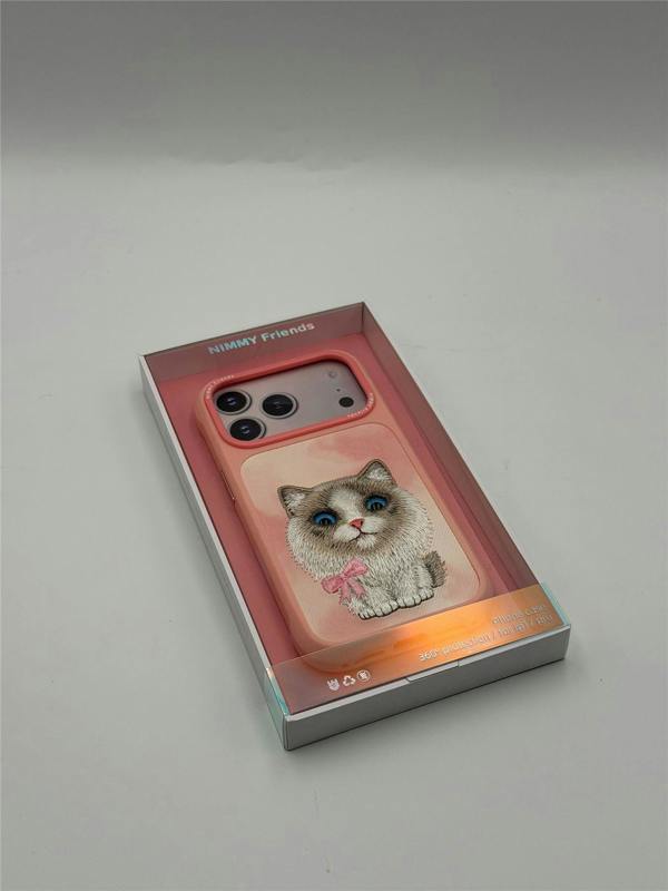 Nimmy Friends Nimmy Big Eye Cute Pet Ragdoll Cat Case with MagSafe for iPhone Pro 6.3"  Pink - N-XDY-IP17-PRO-07-D