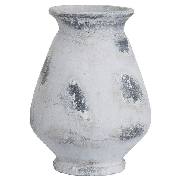 Hill Interiors Naxos Large Antique Style Vase - White