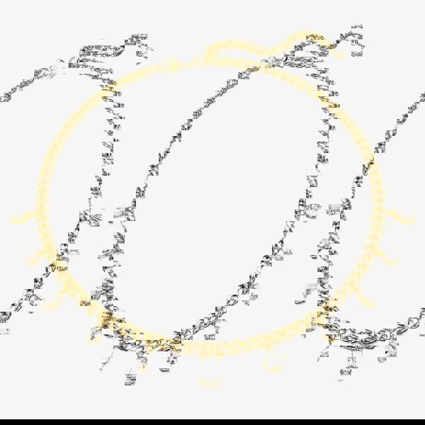 Swarovski Dextera White Mixed Cuts Gold Tone Plated Necklace 5663338