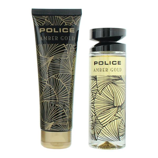 Police Amber Gold Eau De Toilette 100ml + Body Lotion 125ml Gift Set